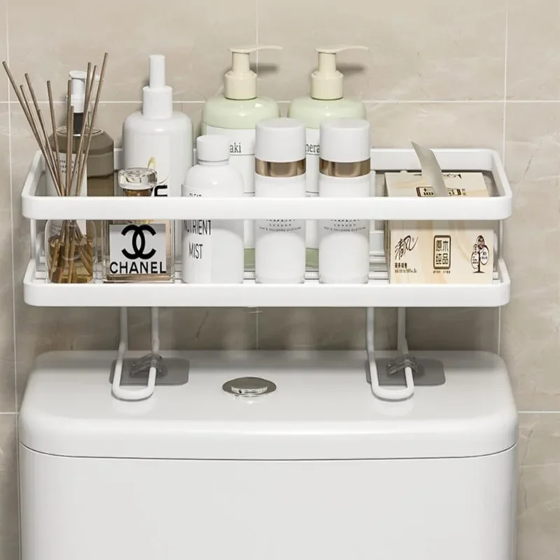 Nordic Toilet Storage Rack Large Capacity Organizer No-Drill Installation Shelf Stable Strong Load-Bearing Bathroom Storage