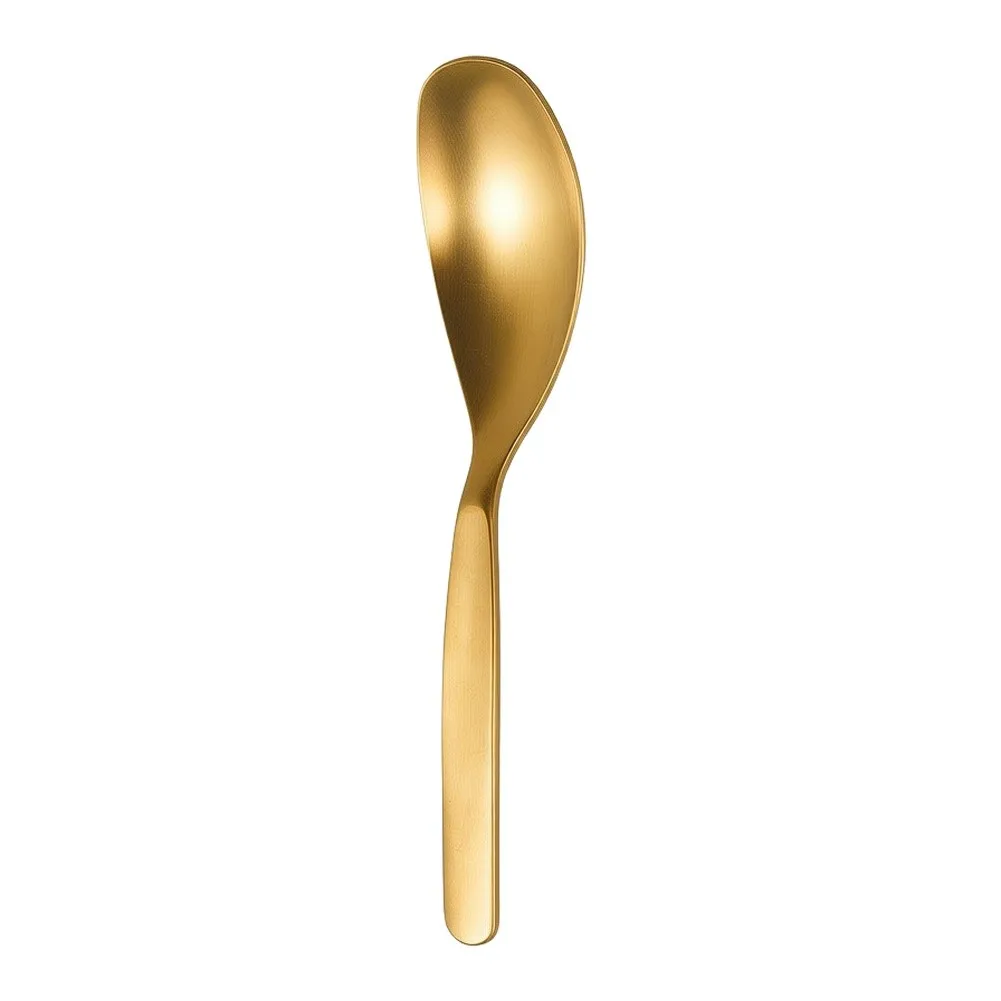 304 Stainless Steel Spoon with Square Head and Matte Brushed Finish for Practical For Home Cooking Applications