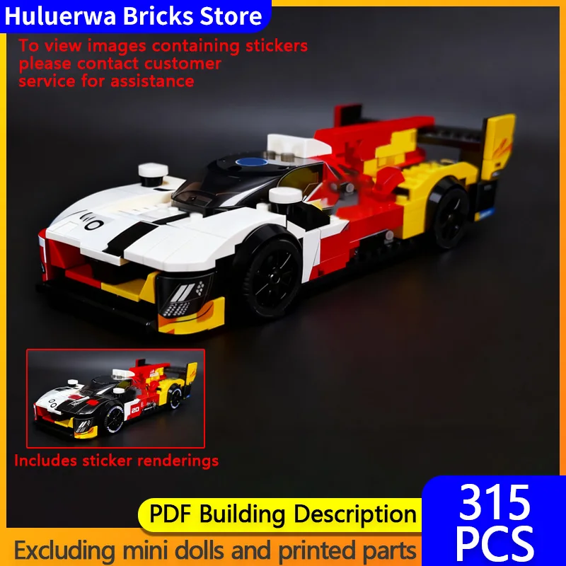

Speed Racing Car Model MOC Building Bricks M Hybrid V8 WEC IMSA Le Mans Modular Technology Children Holiday Gifts Assemble Toys