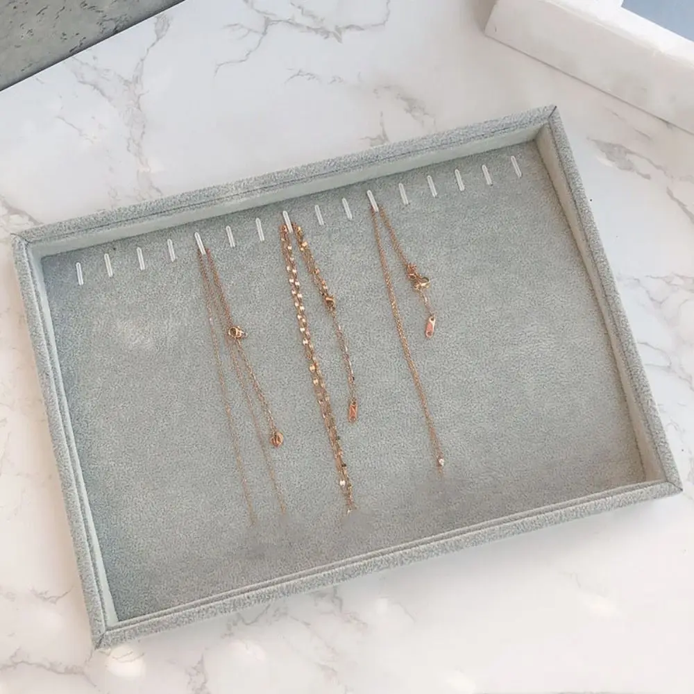 

Бархатный лоток для ювелирных изделий большой емкости, ожерелья, модная коробка для хранения ювелирных изделий, чехол-органайзер, кольца, серьги, пластина, дисплей для ювелирных изделий