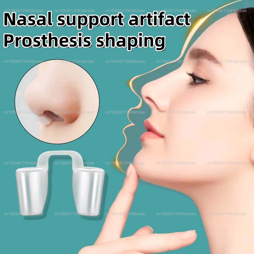 1 pièce Pince nasale en gel de silice souple pour rhinoplastie post-opératoire, support de narine et fixation pour correction de nez crochu