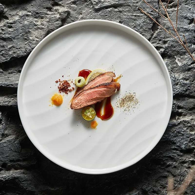 Wide-edge Disc Deep Plate Japanese-style High-quality Artistic Conception Dishes, Western Dishes, Household Hotel Tableware