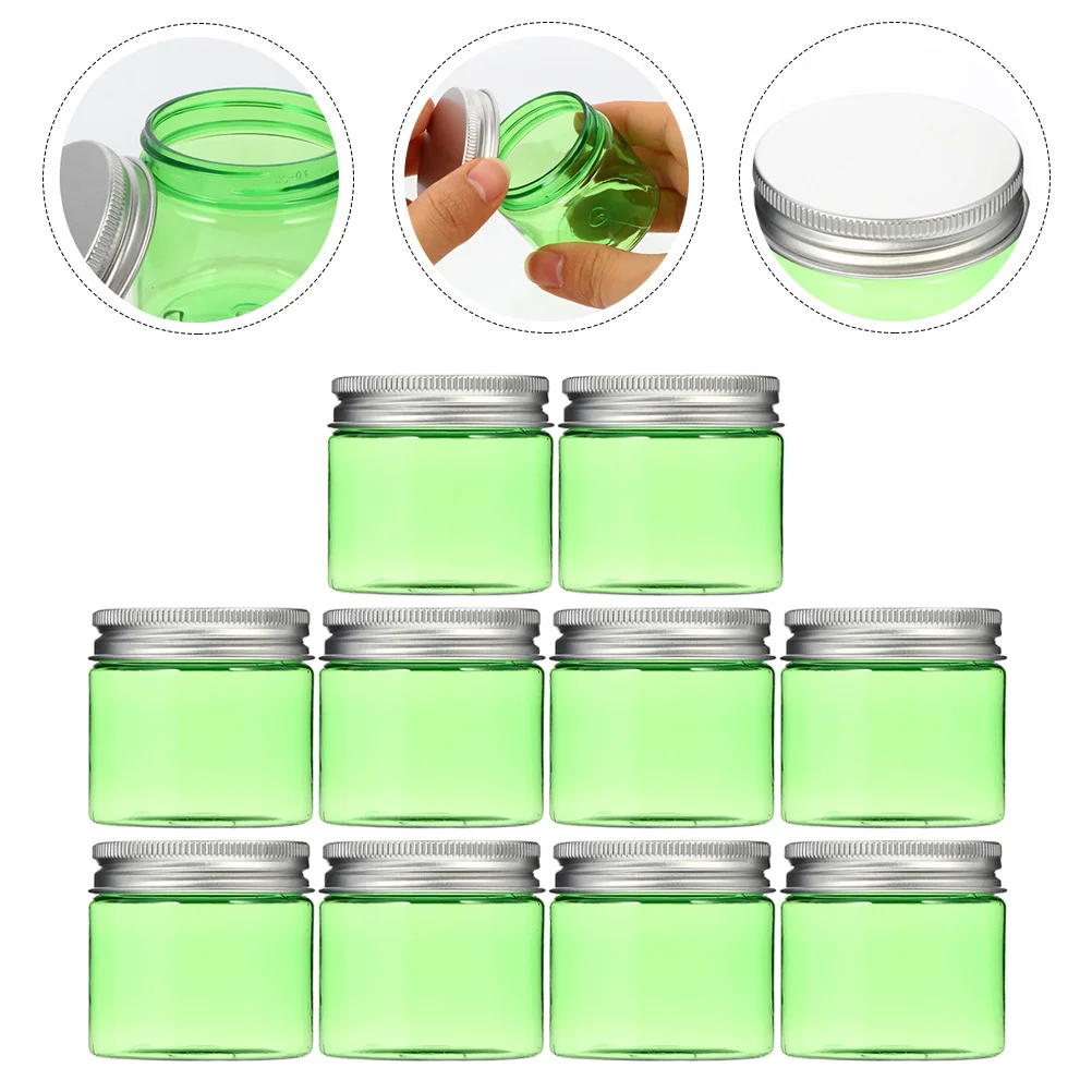 Frascos de plástico de 50g, contenedores de crema, botellas de almacenamiento de viaje portátiles para champú, loción, cremas, macetas, 10 Uds.