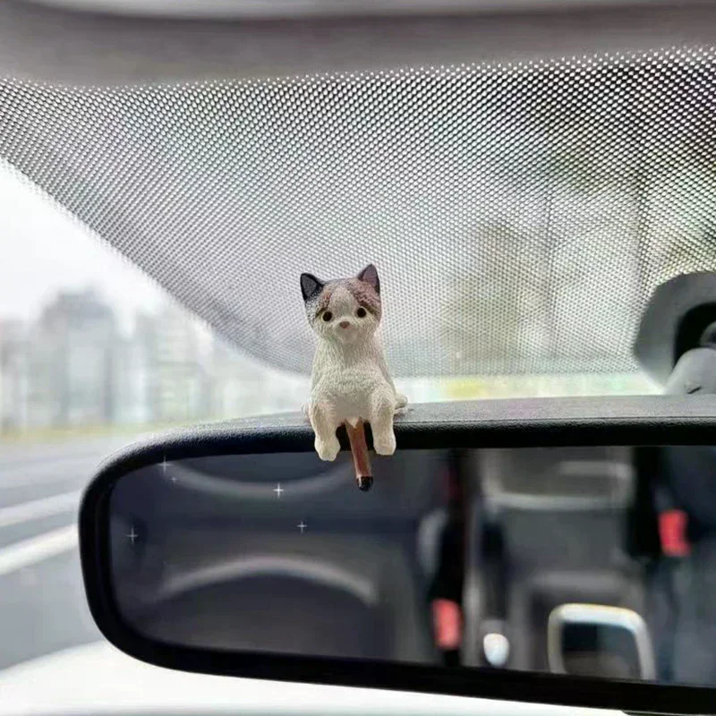 /PFU/Decoration Creative Sleeping Cat Doll Auto Ornaments Toys Cat Micro Landscape Model Cute Car Interior Decoration Gifts Car