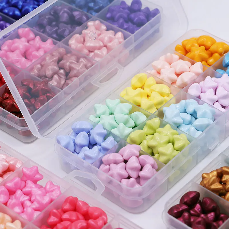 10/15 Grid Fire Paint Seal Wax/five-pointed Star Shape/Handmade DIY Lacquer seal Envelope Mouth Fire Paint Wax Mixed Color Wax
