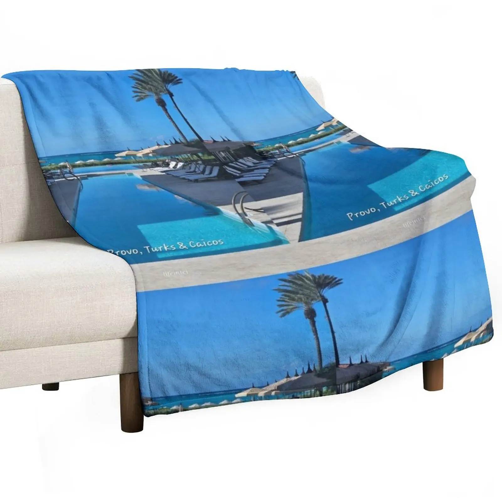 

Pool Views - Grace Bay Throw Blanket Bed Extra Large Throw Bed Fashionable Blankets