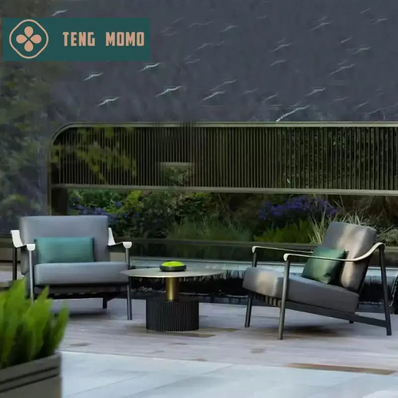 

Outdoor sofa courtyard aluminum alloy garden villa rain-proof sun-proof terrace sun room soft decoration creative open-air