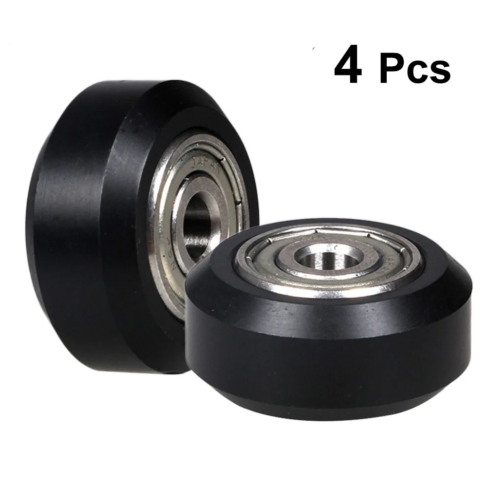

4 pcs Bearings POM Pulley 5mm Bore Ball Groove Heat Resistant Fatigue Wear Resistant 3D Printer Engraving Machine