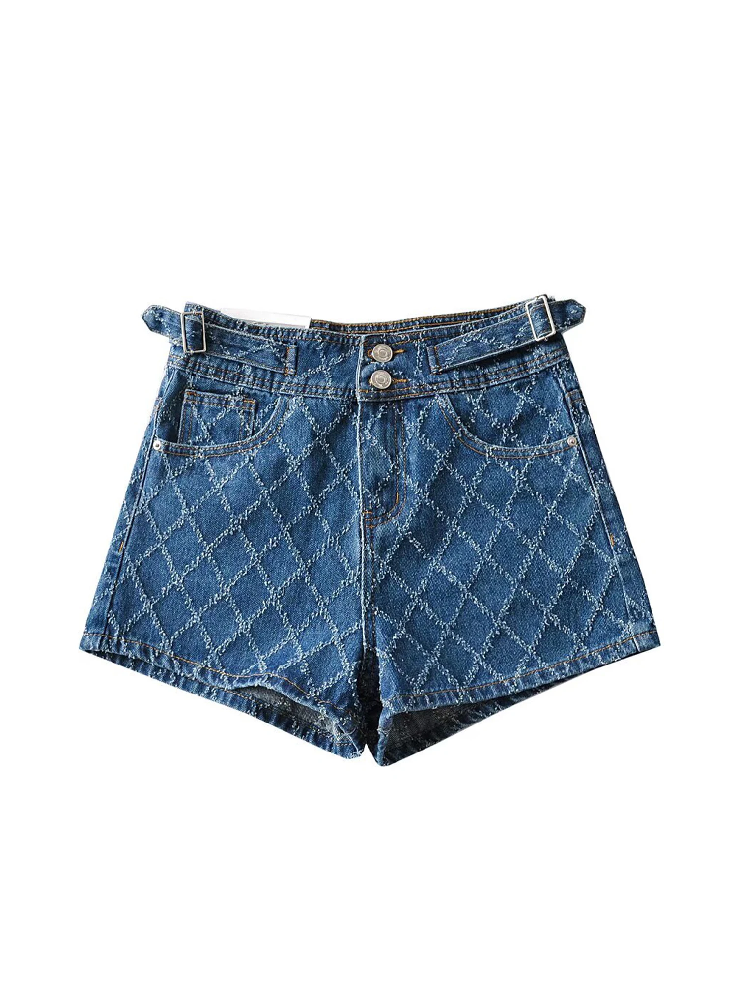 

Женские темно-синие джинсовые шорты трапециевидной формы, мини-ковбойские шорты 2000-х годов, Harajuku, винтажные горячие микро-джинсы Y2k, короткие брюки, лето 2026