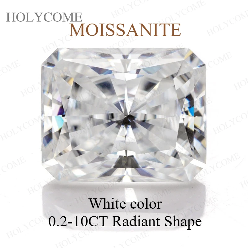 

0.2-10CT Moissanite Loose Stones Radiant Shape D color VVS1 Clarity with GRA Certificate Ring Necklace Earrings Main Materials
