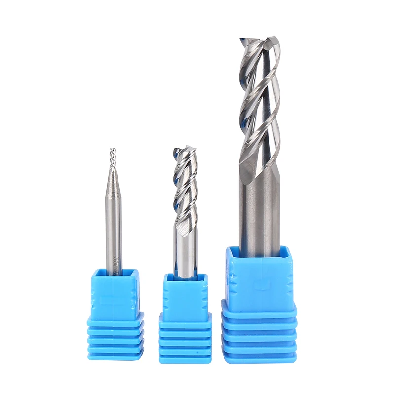 HRC50 3 Flute Aluminum Milling Cutter 1-20MM 50L 75L 100L Carbide End Mill Aluminum Copper Wood Cutter Endmills Cnc Cutter