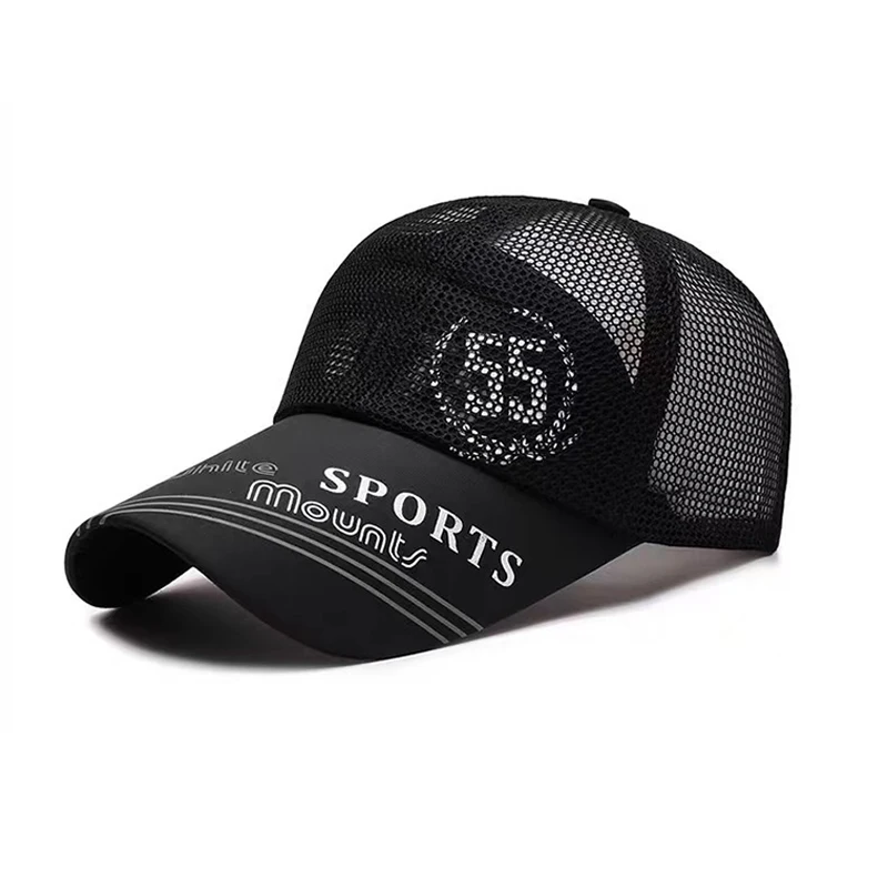 Oddychająca czapka z daszkiem męska na zewnątrz Stylowa prosta solidna kanadyjska letnia czapka z daszkiem dla mężczyzn Sportowa osłona przeciwsłoneczna Unisex