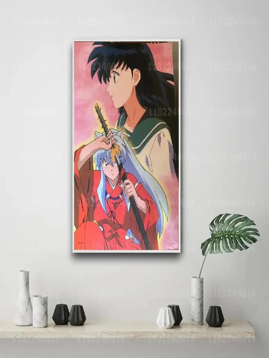 Inuyasha Cartoon Canvas Poster x inches  Decorative Art Print for Room Bar Cafe  Gift Wall Painting Decor