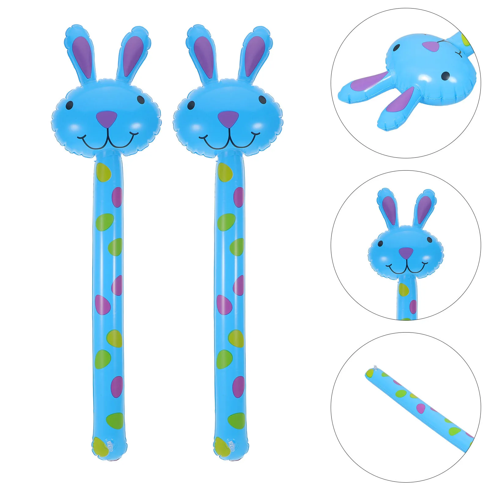 

4Pcs Animal Inflatable Sticks Creative Cartoon Blow-Up Jungle Theme Birthday Party Decorations 31 Inch Lightweight Portable