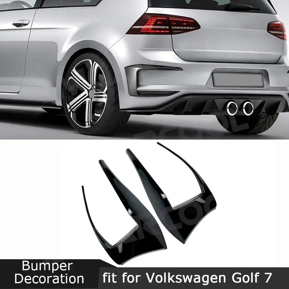 

For Volkswagen Golf 7 R400 2012-2015 Rear Bumper Extension Diffuser Splitter Canard Fog Lamp Trim Cover Exterior Decoration