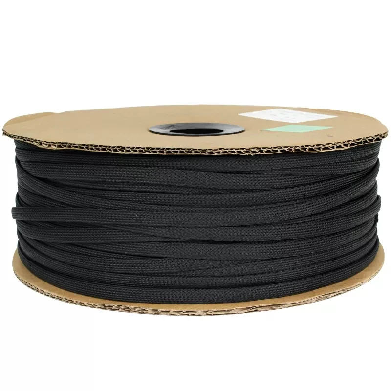 Dropship 1/5/10/50M Black Insulated Braid Sleeving 2/3/4/6/8/10/12/14/20/25mm Tight PET Wire Cable Gland Protection Cable Sleeve