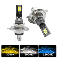 2Pcs 3030 H4 H7 LED Car Fog Light H11 H8 H9 H16JP H1 H3 Headlight Bulbs 9005 9006 Auto Driving Headlamp Lamps 6000K 12V 24V