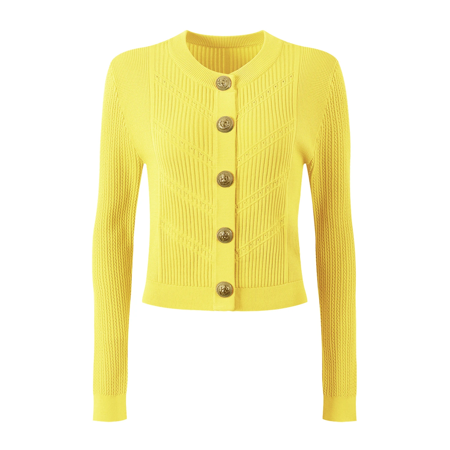 

Spring And Autumn New Women's Fashionable Temperament Commuting Round Neck Long Sleeved Knitted Jacket+Half Body Short Skirt Set