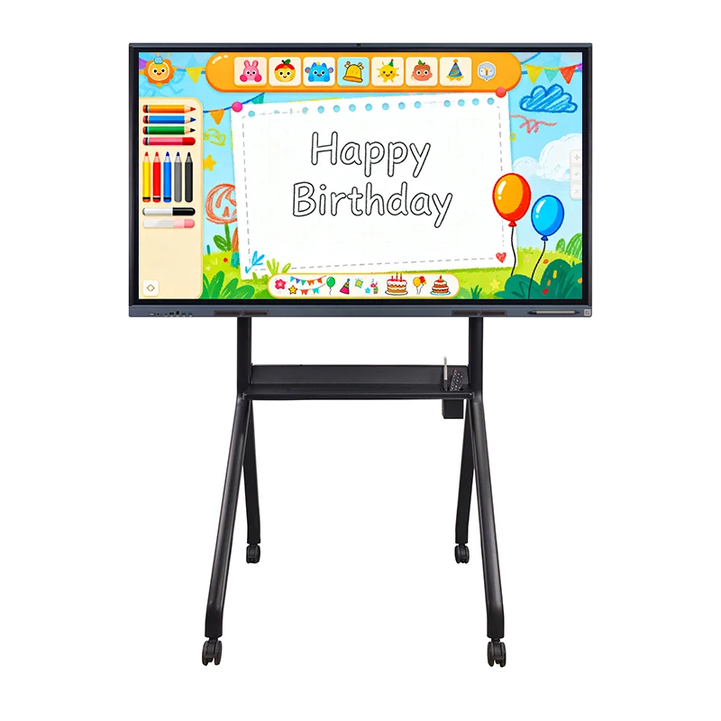 Dual OS Android X86 Ops Zero Bonding 65 Inch 20 Points Infrared Multi Touchscreen Interactive Panel Display