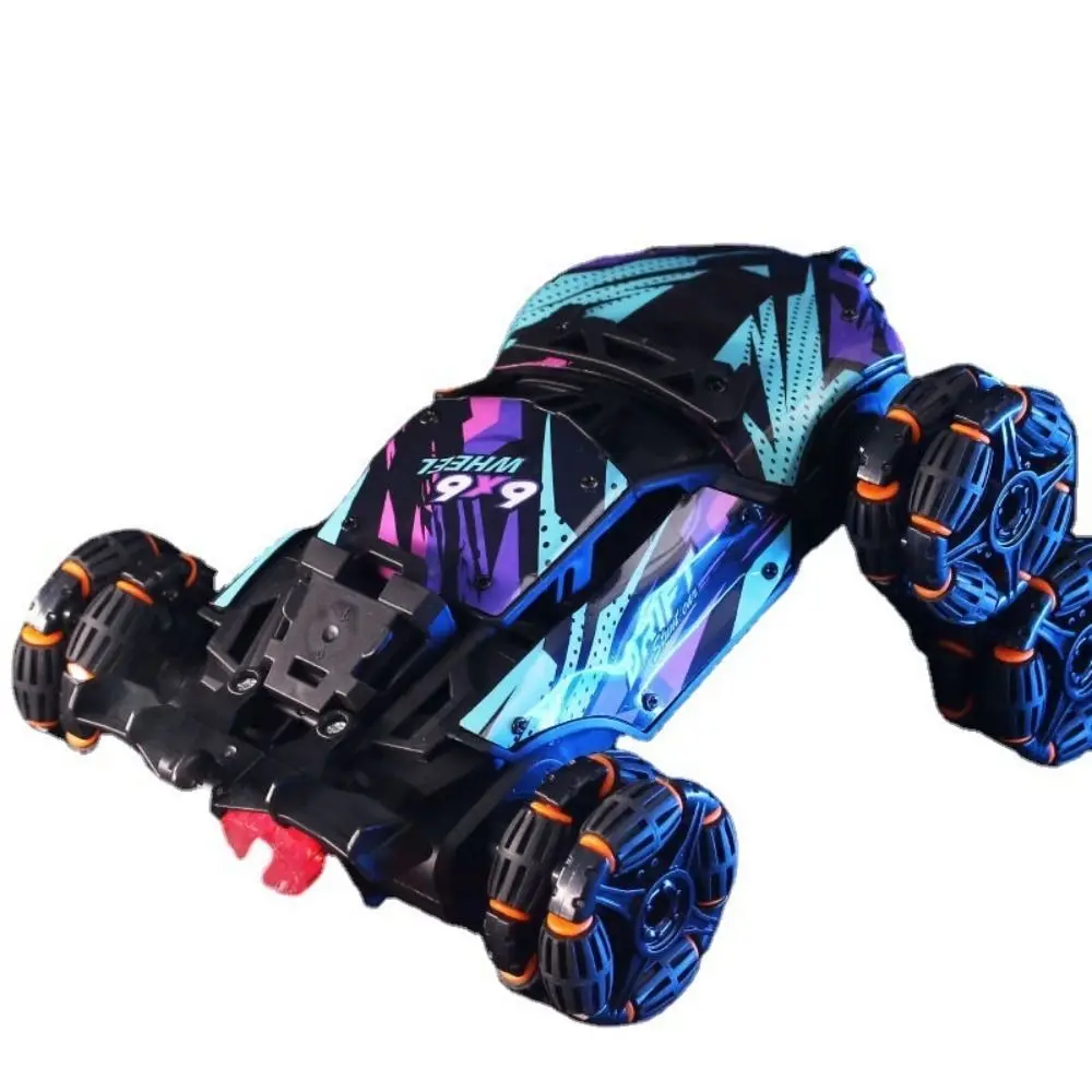 New Alloy Plastic RC Stunt Car 6x6 Spray Gas Orange Purple Spray Gas RC Off-Road Electric Vehicle Gift