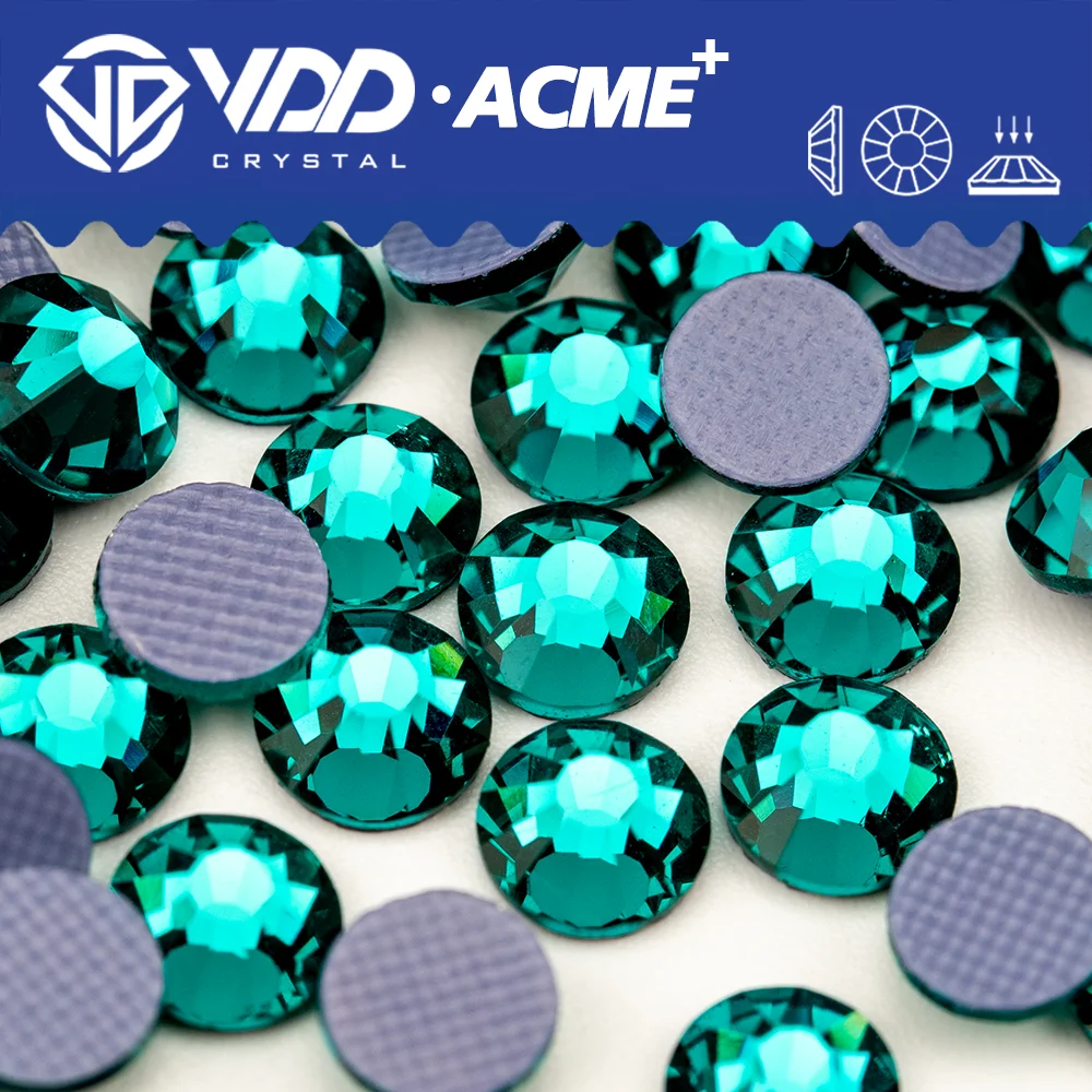 VDD 026 Blauer Zirkon ACME+ Hot-Fix Strasssteine Hochwertige AAAAA Glaskristall Flachsteine – Detail 1