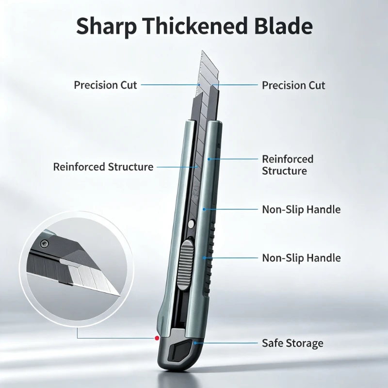 Nanwei Heavy-Duty Wallpaper Cutting Knife Unboxing Reinforced Thickened Sharp Blade Suitable For Express Package Opening