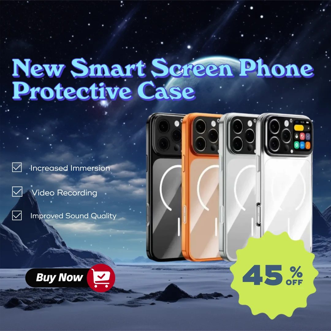 New Smart Screen Case for iPhone 16 Pro Max – Capture, Record, Game, & Live Photo Preview - view 6