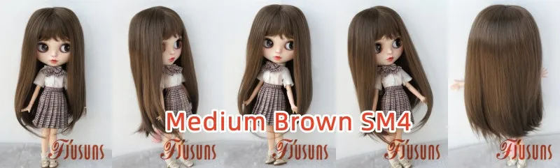 Jusuns JD371 9-10inch 10-11inch Soft Synthetic Mohair Doll Wig Full Bangs Miranda BJD Hair OG Blythes Meadow Doll Accessories