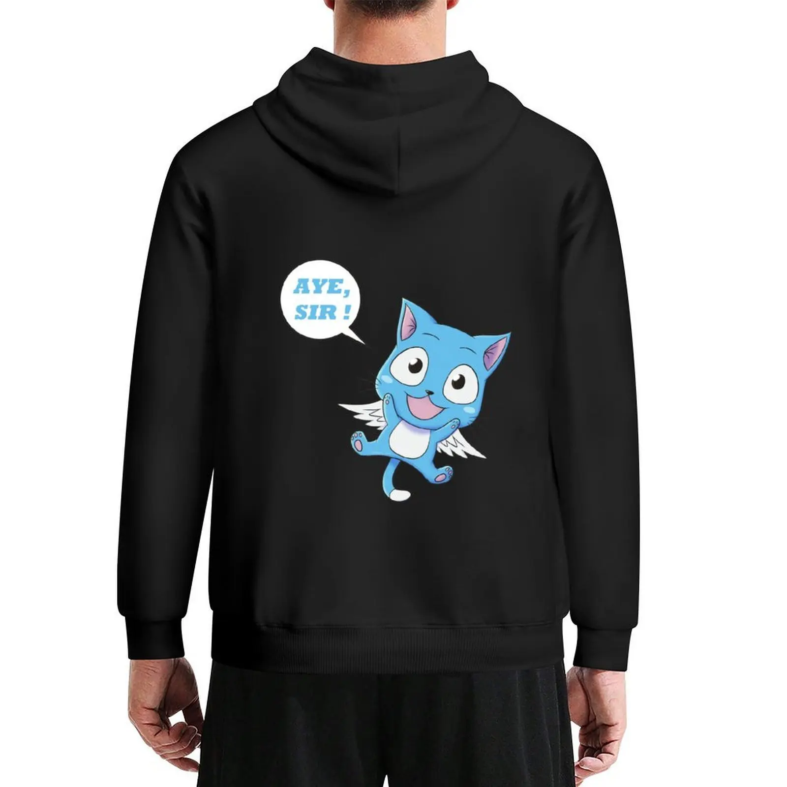 Blue Cat Hoodie men's clothes men clothing anime clothing graphic t shirts men men's hoodie sweatshirt
