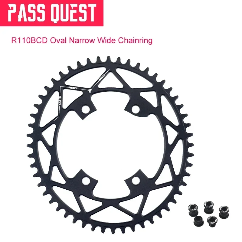 PASS QUEST R110BCD OVAL ROAD BIKE NARROW WIDE CHAINRING 40T-52T BIKE CHAINWHEEL for SHIMANO  R7000 R8000 DA9100