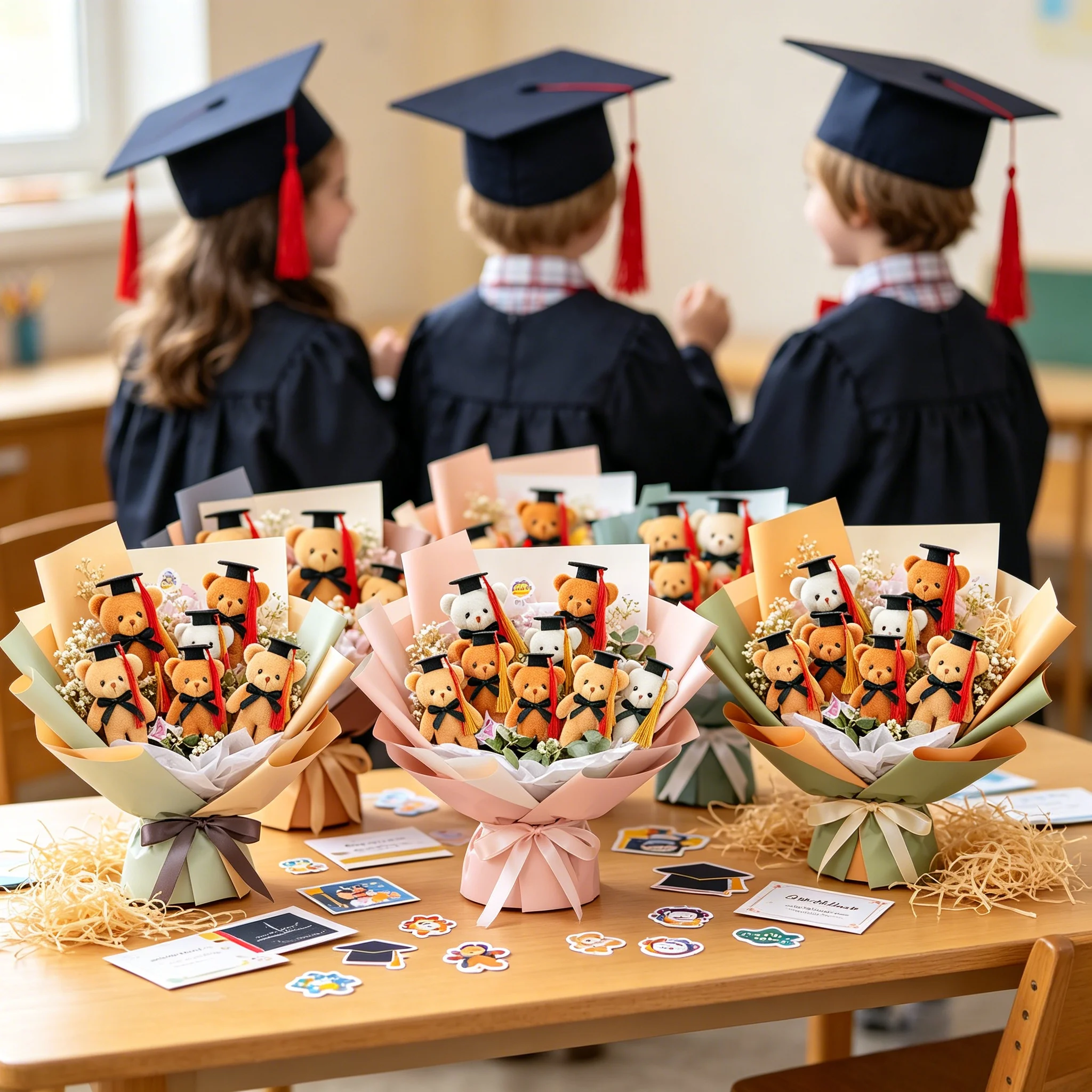 4.3 Inch Mini Graduation Bear Plush Gift Bulk 2026 Bear Stuffed Animal with Graduation Cap Class of 2026 Small Plush Presents fo