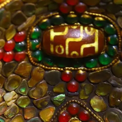 Gabala Bowl Painted Mosaic Gem 1000 arm Guanyin Buddha Gabala Bowl Amulet Worship Hall