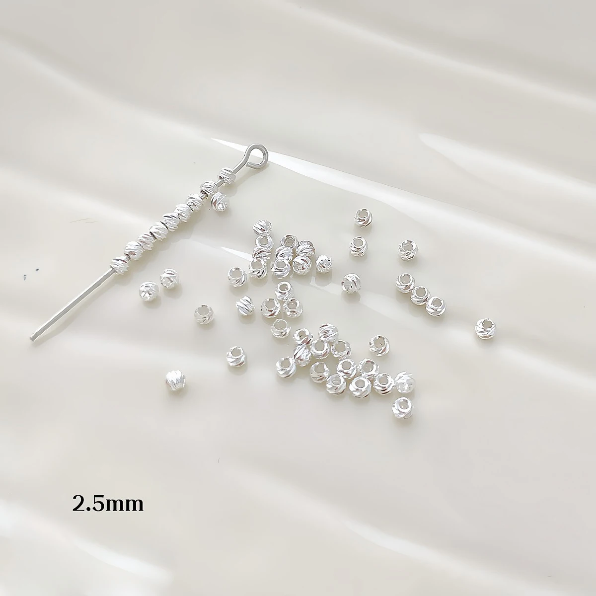 10 pz 18 K oro croce-taglio perline rotonde perline separate perline sfuse fai da te braccialetto fatto a mano collana di perline gioielli materiale accessor