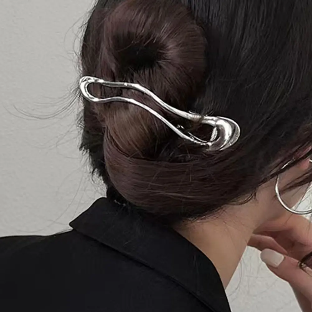 

2Pcs Metal Banana Clips for Thick Hair Women Ponytail Holder Claw Clip Hair Styling Tool Elegant Daily Use Gift Accessory