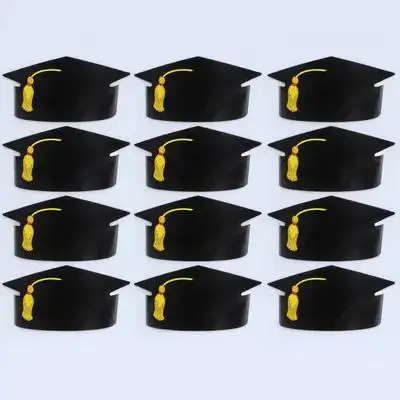 

12 Pcs Doctor Paper Hat Graduation Birretes Decorations Kids Cap Party Hats Caps Favors Crafts