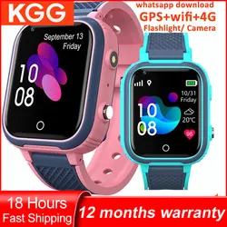 4G Kids Smart Watch Phone GPS WIFI Waterproof APP Download Video Call Remote Monitor Tracer Location Phone Clock Christmas Gifts