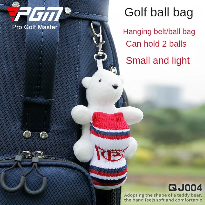 PGM Golf Bag for Small Balls Stylish Mini Pendant, Small and Lightweight Ball Case Two Balls Can Be Placed QJ004/QJ006