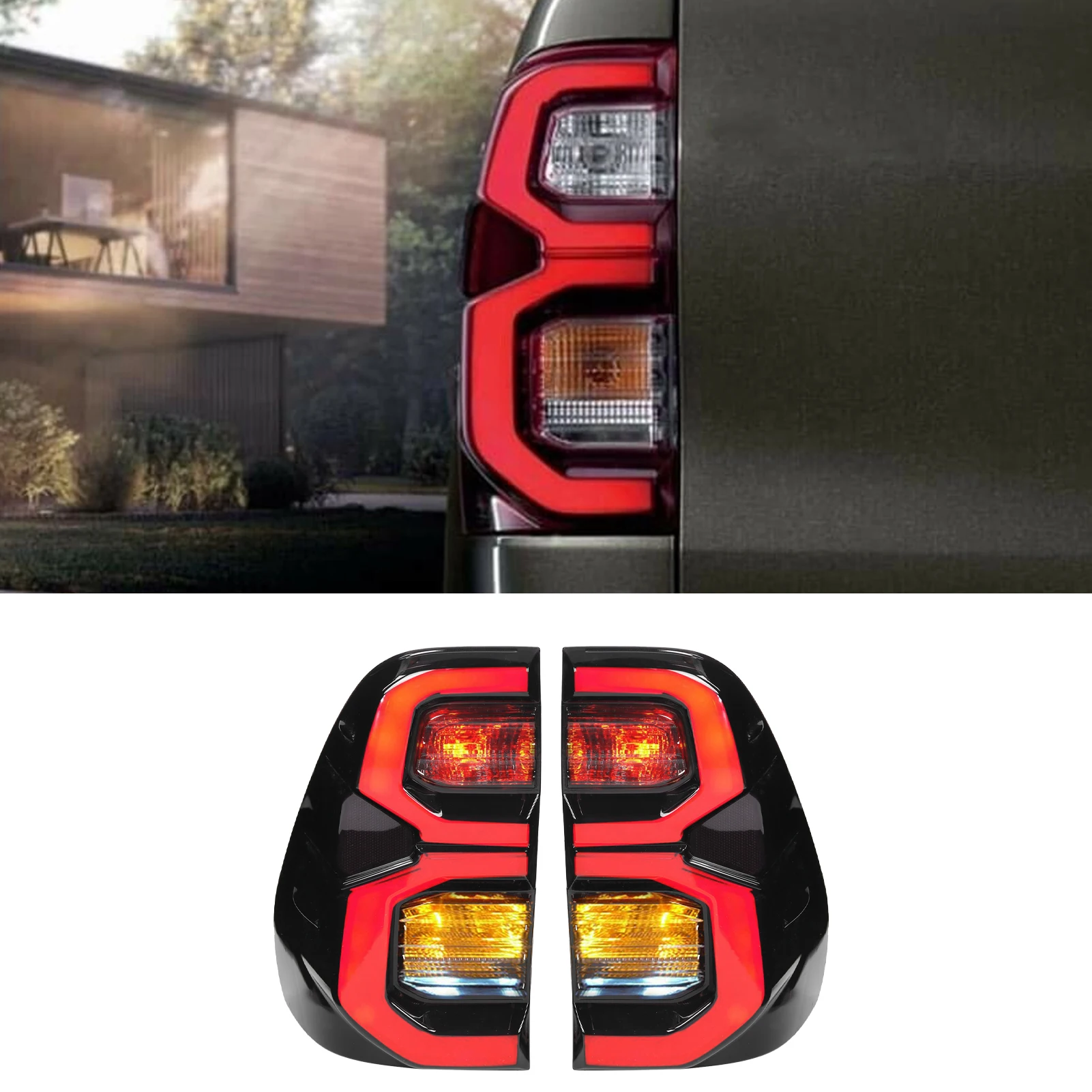 

LED Taillight with Smoky Lens Lamp Replacement for Revo Rocco 2015‑2021 Auto Parts Brake Lamp Waterproof Taillight