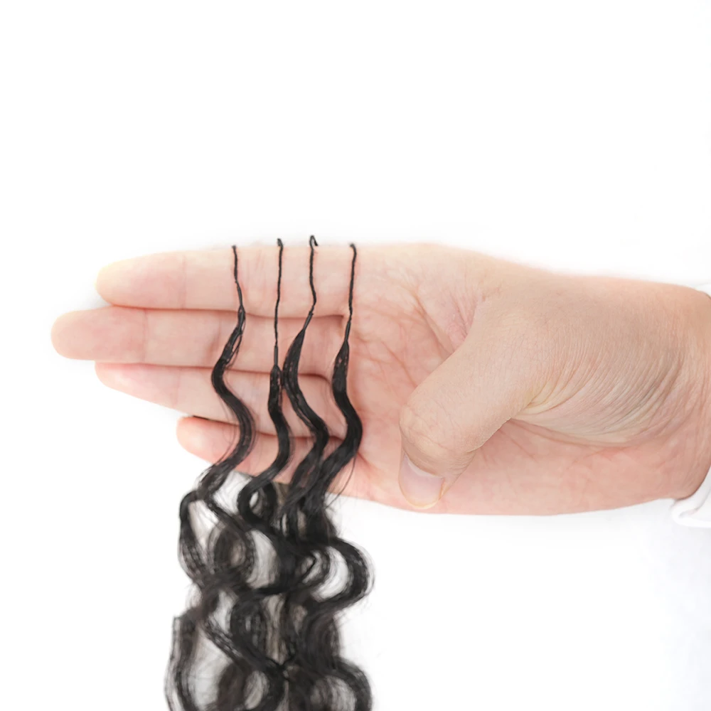 Cabelo Humano Cacheado Birmanês para Crochê, Extensões de Cabelo Cacheado Birmanês Pré-Separadas Sem Nós, Cabelo Humano Virgem 100% Cacheado Birmanês