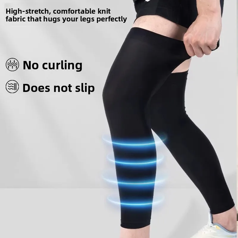 Ice Silk Sun Protection Leg Sleeves Men Women Summer Thin Outdoor Breathable Cycling Running Basketball Leggings Socks