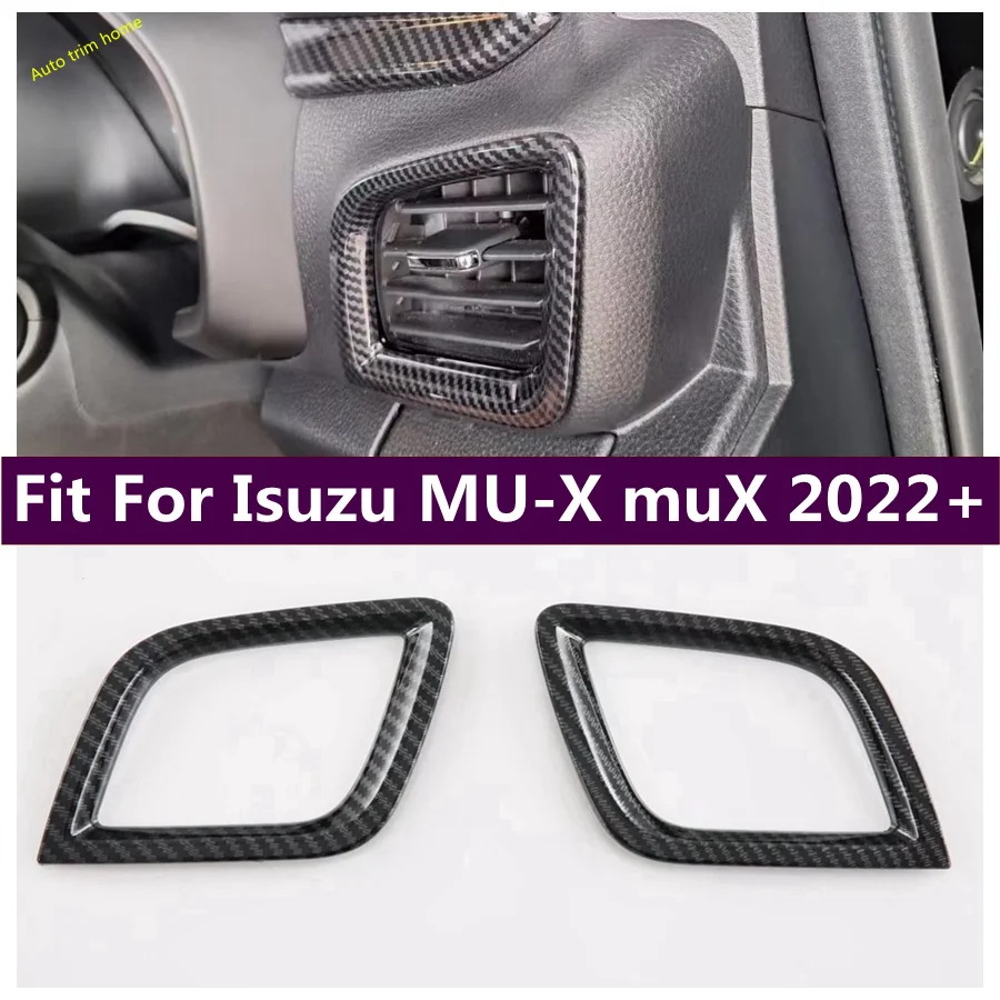

Upper Front Dashboard Side Air Conditioning AC Outlet Vent Decor Frame Cover Trim For Isuzu MU-X muX 2022 2023 Car Accessories