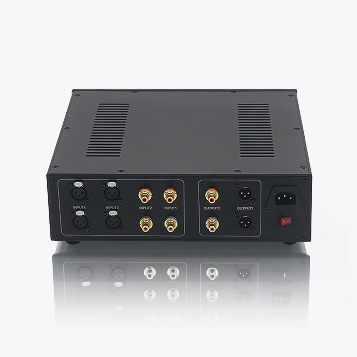 HiFi Full Aluminum XLR Preamp Chassis Universal Balanced Preamplifier Enclosure 320x92x308MM