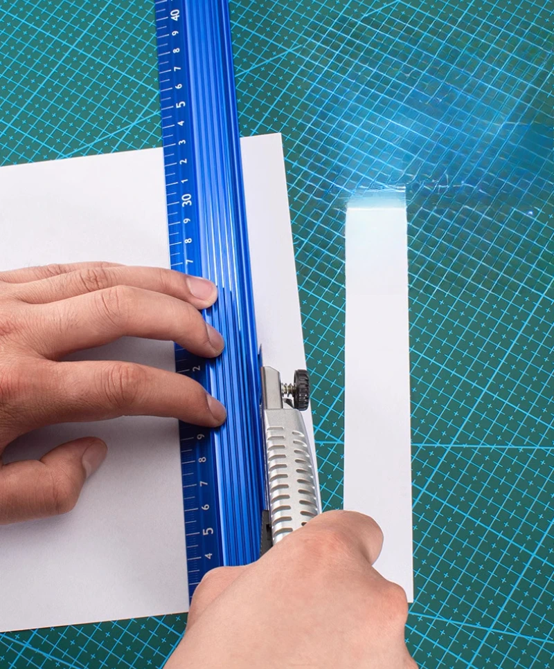 20cm-100cm  Engineers Drawing Tool Aluminum Alloy Protective Ruler High Precision Anti-slip Thickened Steel Ruler Measuring