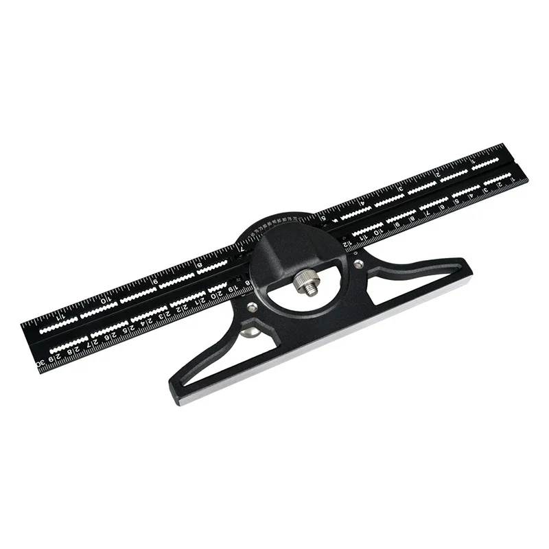 360 Degree Rotation Sliding Combination Angle Ruler Multifunctional Aluminum Alloy Sliding Combination Angle Ruler