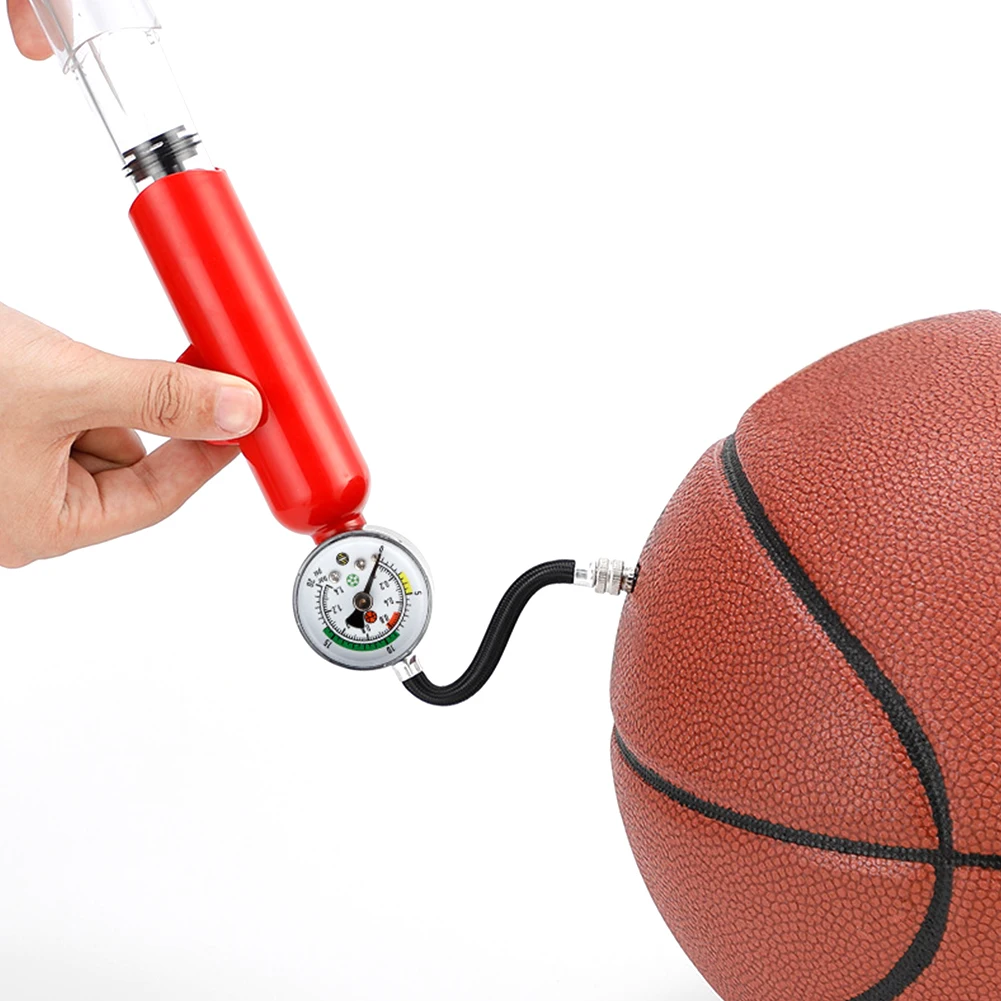

20PSI Handheld Ball Pump with Gauge Motorcycle Tyre Inflator Bicycle Tire Pump Sports Accessories