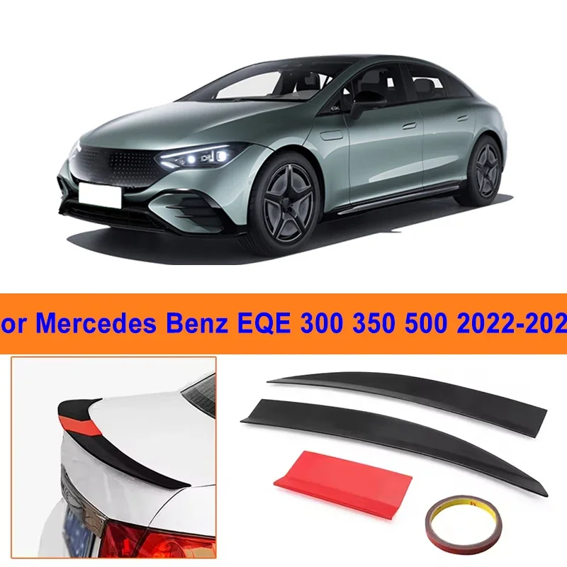 

For Mercedes Benz EQE 300 350 500 2022-2026 3-Section ABS Rear Trunk Spoiler 115-125cm Adjustable Sports Decor Top Wing