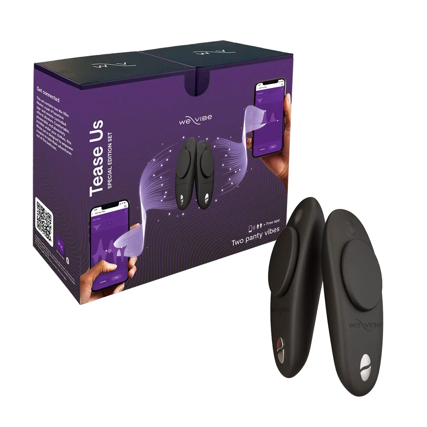 We-Vibe Tease Us Set Moxie Moxie-Women's Wearable Panties Vibrator-Clitoris with 10 Vibration Modes Stimulator-App Control and