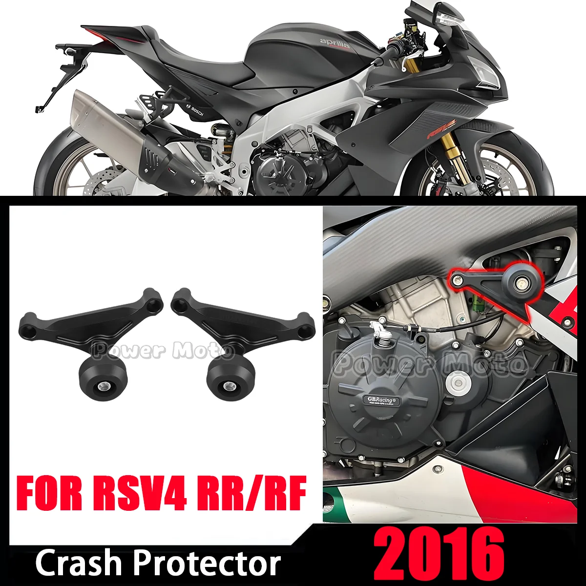

RSV4 RF 2015-2020 Frame Sliders Crash Protector For APRILIA RSV4 RF RR 2015-2020 Motorcycle Parts Bobbin Falling Protection Pads
