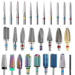 Pro Ceramic Carbide Tungsten Nail Drill Bit Milling For CutterTapered Shape Straight Cut Drill Bit for Acrylic Nail Gel