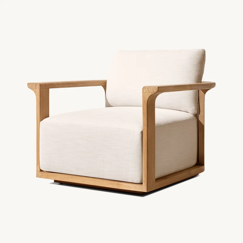 

Современный комплект садовой мебели из массива тикового дерева: одноместный диван и кресло-шезлонг Lagos Teak